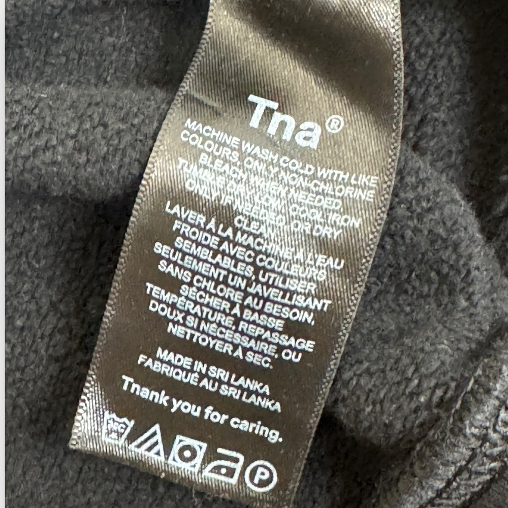 TNA Extra Fleece Perfect Fit Hoodie Black Small Heavy Organic Cotton Blend - Picture 5 of 8